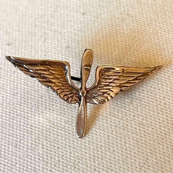 WWII US Army Air Corp Insignia Wings Pin Memorabilia Sterling Sweetheart Jewelry - Picture 8 of 13